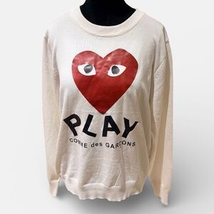 PLAY COMME DES GARÇONS X CONVERSE Pullover Sweater Women’s Size Large Brand New